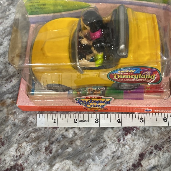 Disneyland NWOT Autopia Collectible Yellow Car “Classic” Disney Chevron Car - Picture 15 of 16